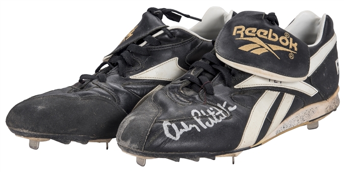 Circa 1997 Andy Pettitte Yankees Game Used & Signed Reebook Cleats (JT Sports & JSA)